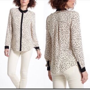 NWOT Anthropologie Maeve Polka Dot Button Down Size 4